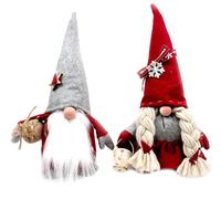 Gnometti Furbetti - Kit da creare di 2 gnomi natalizi in pannolenci. Rosso