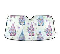 Gnomi carini Cappelli a Strisce Parabrezza Auto Parasole Riflettore UV Finestra Anteriore Auto Parasole Sole Protezione Termica 57 × 31.5 pollici