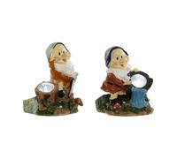 Gnomi da giardino Home ESPRIT Multicolore 11,5 x 11 x 15,2 cm [2 Unità]