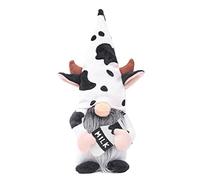 Gnomi da giardino ornamenti peluche cartone animato bambola mucca panno senza volto arte gnomo bambola regali nani 1 pz decorazione per la casa decorazione della tavola pasquale decorazioni Regno