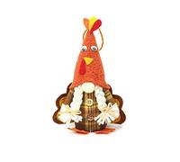 Gnomi Decorazioni da giardino Grande statua Benvenuto Vacanze Decorazione Forniture Stagione Cappello di Turchia Con Lampada Pendente Senza Volto Appeso Turchia Figurine Light-up Decorazione Tacchino