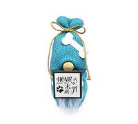 Gnomi, decorazioni fatte a mano, Nisse Tomte, gnomo svedese Home is Where The Dogs are Scandinavo Peluche Elfo Gnomo del Ringraziamento Decorazione Regalo Vacanze Decorazione per Amante dei Cani (blu)