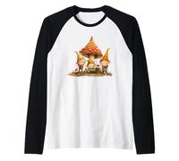 gnomi della Foresta da Favola, gnomi Funghi Maglia con Maniche Raglan