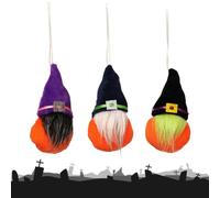 Gnomi delle Feste Piccoli Ornamenti di Nani con Teschio, barbuti e Senza | 3 Pezzi Decorazione Finestra In Peluche Spaventosa Per Casa Cucina Soggiorno Camera Bar Ingresso Mensola Feste