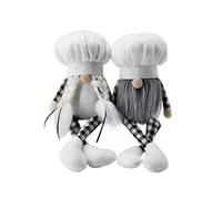 Gnomi Di Halloween - Design Peluche Di Cappello Da Chef Senza Volto, Stile Nano Retrò Tomte | Decorazioni Per La Casa Ripieni Con Base Piatta, Accenti Per Le Vacanze Stravaganti Per Mensola Del