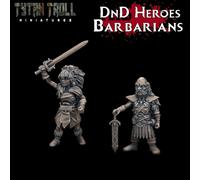 Gnomi Guerriero Miniatura Gnom Barbaro Figura Per TTRPG Come D&D 5E