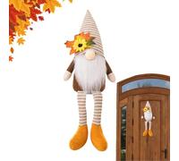 Gnomi Peluche - Decorazioni natalizie in peluche Gnomi | Peluchecon gamba penzolante | Set di decorazioni per ornamenti da elfo natalizio per il Ringraziamento festivo con espositore da tavolo stagio