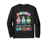 Gnomo Bingo Night with My Bestie Gambling Gambler regalo Maglia a Manica