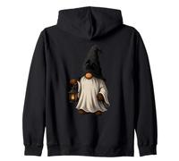 Gnomo con Lanterna Halloween Felpa con Cappuccio