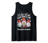 Gnomo coordinatore della disciplina Everything Is Fine Christmas Canotta