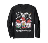 Gnomo coordinatore della disciplina Everything Is Fine Christmas Maglia a Manica