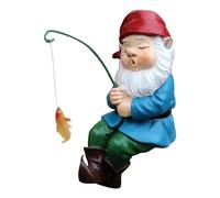 Gnomo Da Giardino Di Pesca | Artigianato Gnomi Di Pesca | Accoglie Il Piccolo Pescatore | Ornamento Gnomo Di Pesca | Regali Da Giardino Impermeabili | Divertente Gnomo Da Giardino Artigianale