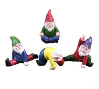 Gnomo da giardino in resina ornamento natalizio statuetta di Babbo Natale per interni ed esterni Home Office Decor Yoga Paesaggio nano