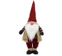 Gnomo di Babbo Natale H70 cm in Tessuto Rosso