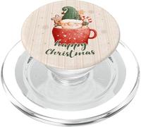 Gnomo di Natale in tazza, motivo di carta da parati con PopSockets PopGrip per MagSafe