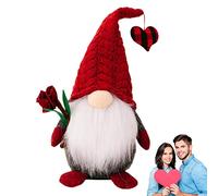 gnomo di San , gnomo svedese Tomte fatto a mano con ornamenti giocattolo rosa rossa peluche regali San , regalo giocattolo folletto