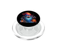 Gnomo Halloween Fantasy Creatura con zucca PopSockets PopGrip per MagSafe
