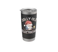 Gnomo natalizio Jolly Old Electrician Fun Bicchiere termico in acciaio inox doppia parete