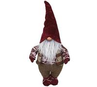 Gnomo Natalizio Nano Elfo Pupazzo Fermaporta Decorativo Misura Altezza 45 cm Dis.1