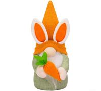 Gnomo Pasquale Peluche con per uovo, per decorazione Morbida(Orange) | Per Centrotavola Pasquale, Morbido e Colorato, per ideale per Famiglie, Tessuto Plush e Feltro, Misura 32cm