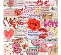 Gnovldg 100 Pezzi Stickers Aesthetic, Trasparente Graffiti Amore Stickers | Impermeabili Autocollant Aesthetic, Sticker Aesthetics per Laptop, Valigie, Auto, Telefono, per Bambini Adulti