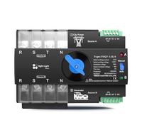 GNQUKEBWH Interruttore selettore Elettrico Automatico di trasferimento a Doppia Alimentazione, trifase, ATS 4P, 63A, 100A, 125A, 110V, 120V, su Guida DIN, Senza interruzioni, 1 Pezzo(63A)