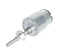 GNQUKEBWH Motore con Ingranaggi in Metallo Mini Micro da 12 V e 24 V CC 520, Motore Elettrico con riduzione ad Albero Lungo M6, 7-960 Giri/min.(24V with Flange,35 RPM)