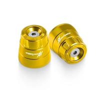 GNSDHJIK Manopole Manubrio per CBR1100XX 1996-2020 2021 2022 2023 2024 Moto 7/8'' Pesi Manubrio estremità Manubrio Manopole Tappo(Oro)