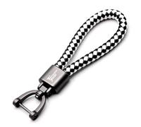 GNSDHJIK per YH Tenere700 2019 2020 2021 2022 Accessori Moto Corda Intrecciata Portachiavi Portachiavi in Metallo(Black White)
