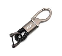 GNSDHJIK per YH YZF R1 YZF-R1 YZFR1 R1 Accessori CNC Portachiavi in Metallo con Corda Intrecciata per Moto(Nero)