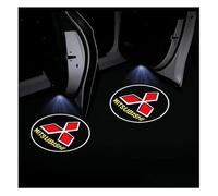 GNTHERF 2 Pezzi Lampada da Proiezione per Auto,per Mitsubishi L200 2010-2015 Proiettore Portiera Porta Benvenuto Senza Fili Magnetica Wireless Foratura,A