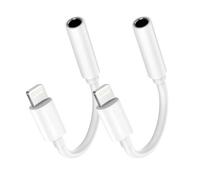 GNUADZ Confezione da 2 adattatori Lightning to Jack da 3,5 mm per iPhone, MFi Certified iPhone Aux Adattatore con iPhone 14 Pro Max/14 Pro/14/14 Plus/13/12/11/SE/X/XR/XS/8/7