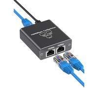 GNUADZ Switch Ethernet da 1 a 2 1000Mbps Sdoppiatore Ethernet Alluminio Splitter Gigabit LAN con Cavo di Alimentazione USB C. Adatto a Computer,Router,Set Top,Box,TV