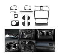 GNUFOPI Compatibile con Golf 6 MK6 GTI Kit di Accessori Interni in Fibra di Carbonio Morbida Copertura Trim 2008-2012 Kit Completo Interno da 13 Pezzi