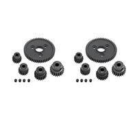 GNURBDILFO 2X Ingranaggio Cilindrico in Metallo 54T 0.8 32P 3956 con Set di Ingranaggi Pignoni 16T 18T 20T 21T per 1/10 Slash Stampede Summit e-