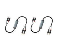 GNURBDILFO 2X Isolatore Audio da 3,5 mm Isolatore di Terra Comune Audio Filtro di Riduzione del Rumore Ausiliario con Audio 2/2 per Lettore TV Dvd