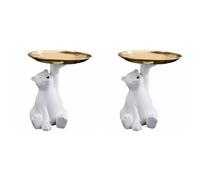 GNURBDILFO 2X Vassoio per Tavolo da Ingresso, Vassoio per Gioielli, Vassoio per Cosmetici, Vassoio Multiuso