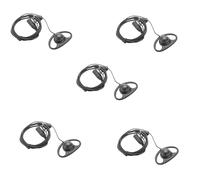 GNURBDILFO 5X 2 Pin Advanced D Shape Clip-Ear Ptt Headset Auricolare Mic per 2 Way Radio Gp88s Gp300 Gp68 Gp2000 Gp88 Gp3188 Cp040 Cp1200 A8 A6 A10 A12