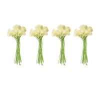 GNURBDILFO 72X Artificiale Calla Lily Flowers Single Long Stelo Bouquet Real Home Decor Colore: Cremoso