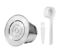 GNURBDILFO Capsula di Caffè Ricaricabile In Acciaio Inossidabile, Filtro per Capsule di Caffè In Acciaio Inossidabile Italiano, Riempitrice di Polvere con Coperchio A