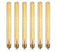 GNURBDILFO Lampadina Decorativa A LED Tubolare E27 40W Lampadina Retrò 220V Industriale per Casa Bar Lampadario Tubo Bello 6 Pezzi