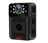 GNURBDILFO Mini Telecamera Impermeabile per Il Corpo, Crittografia dei File, Visione Notturna A Infrarossi, Mini Telecamera per Le Forze 'Ordine, DVR, Spina UE