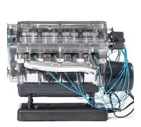 GNURBDILFO Mini V8 Engine Model Kit Modello A Combustione Interna Simulazione Motore V8 Motore A Cilindri può Essere Attivato Giocattolo DIY