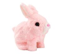 GNURBDILFO Peluche di Pasqua Giocattolo Interattivo Elettronico di Pasqua I Coniglietti Possono Camminare e Parlare con Suoni e Movimenti per Regalo Rosa