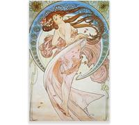 Gnvkd Ecbxz Alphonse Mucha Poster Danza Tela Pittura Donna Ritratto Arte Della Parete Alphonse Mucha Stampe Per La Casa Moderna Decorazione Della Parete Immagini 40x50cm Senza Cornice