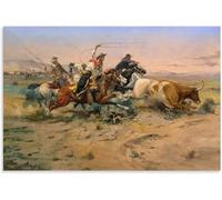 Gnvkd Ecbxz Charles Marion Russell Poster La Mandria Che Smette Di Tela Pittura Moderna Arte Della Parete Charles Marion Russell Stampe Per La Decorazione Domestica Immagine 50x70cm Senza Cornice