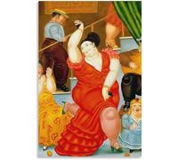 Gnvkd Ecbxz Fernando Botero Poster Danza Donna Arte Della Parete Pittura Su Tela Astratta Fernando Botero Stampe Per Arredamento Domestico Moderno Immagine 50x70cmx1 Senza Cornice