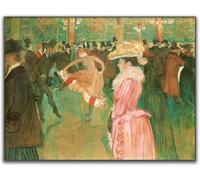 Gnvkd Ecbxz Henri De Toulouse Lautrec Poster Al Moulin Rouge La Danza Tela Pittura Vintage Stampe d'Arte Della Parete Per Home Decor Immagine 40x60cm No Frame