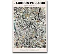 Gnvkd Ecbxz Jackson Pollock Poster Pittura astratta Jackson Pollock Canvas Wall Art Jackson Pollock Stampe per la decorazione della parete di casa moderna Immagine 60X80cm Senza cornice