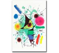 Gnvkd Ecbxz Joan Miró Surrealismo Poster Il Pesce Che Canta Pittura Su Tela Arte Moderna Della Parete Joan Miró Stampe Per Soggiorno Home Decor Picture 40x60cm Senza Cornice